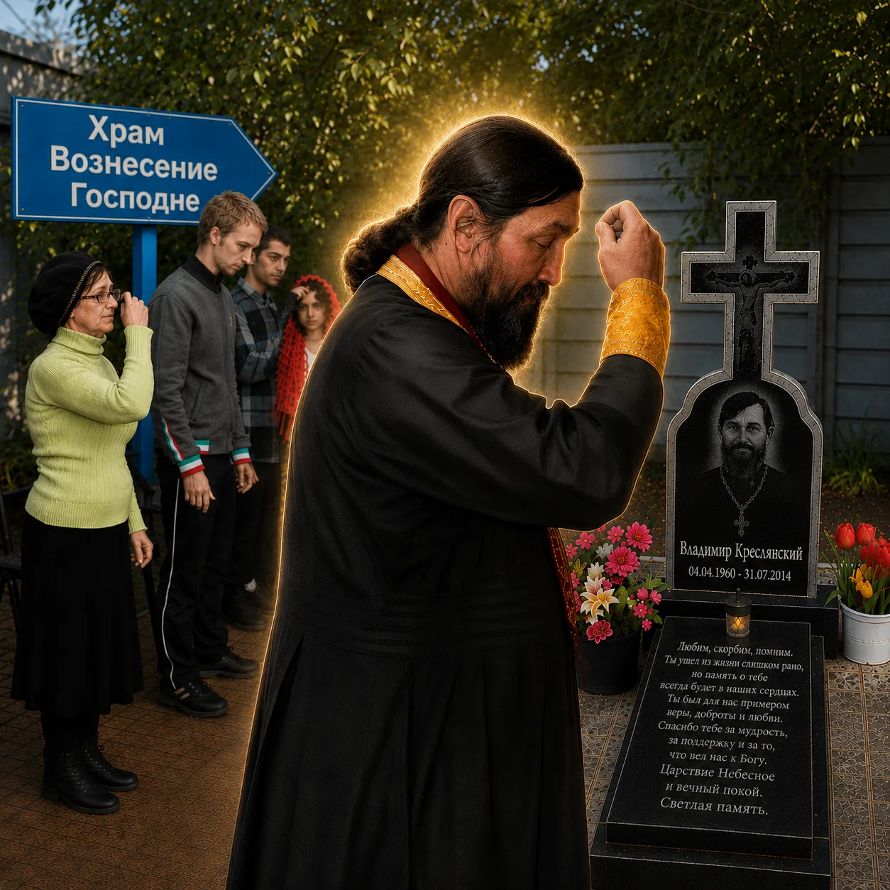 Когда во время обстрела в Луганске священник Владимир Креслянский, истекая кровью, опустился на коле