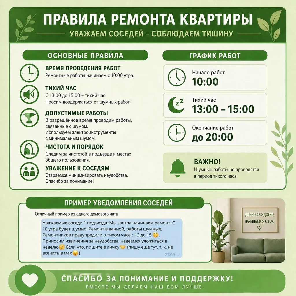💚Немного о ремонте в квартирах.
