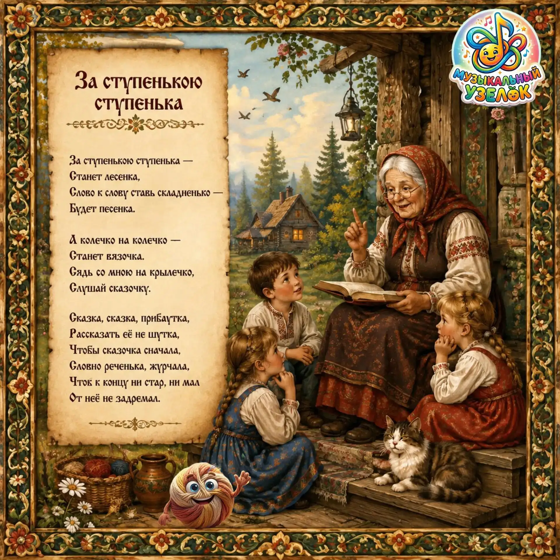 🎶 Музыкальный руководитель Сергиенко Елена Сергеевна. приготовил для вас присказку!