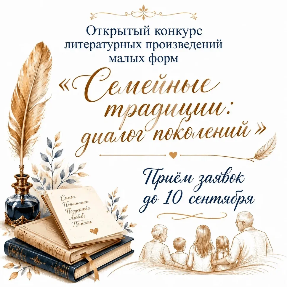 💫 Участвуйте в открытом конкурсе литературных произведений малых форм «Семейные традиц...