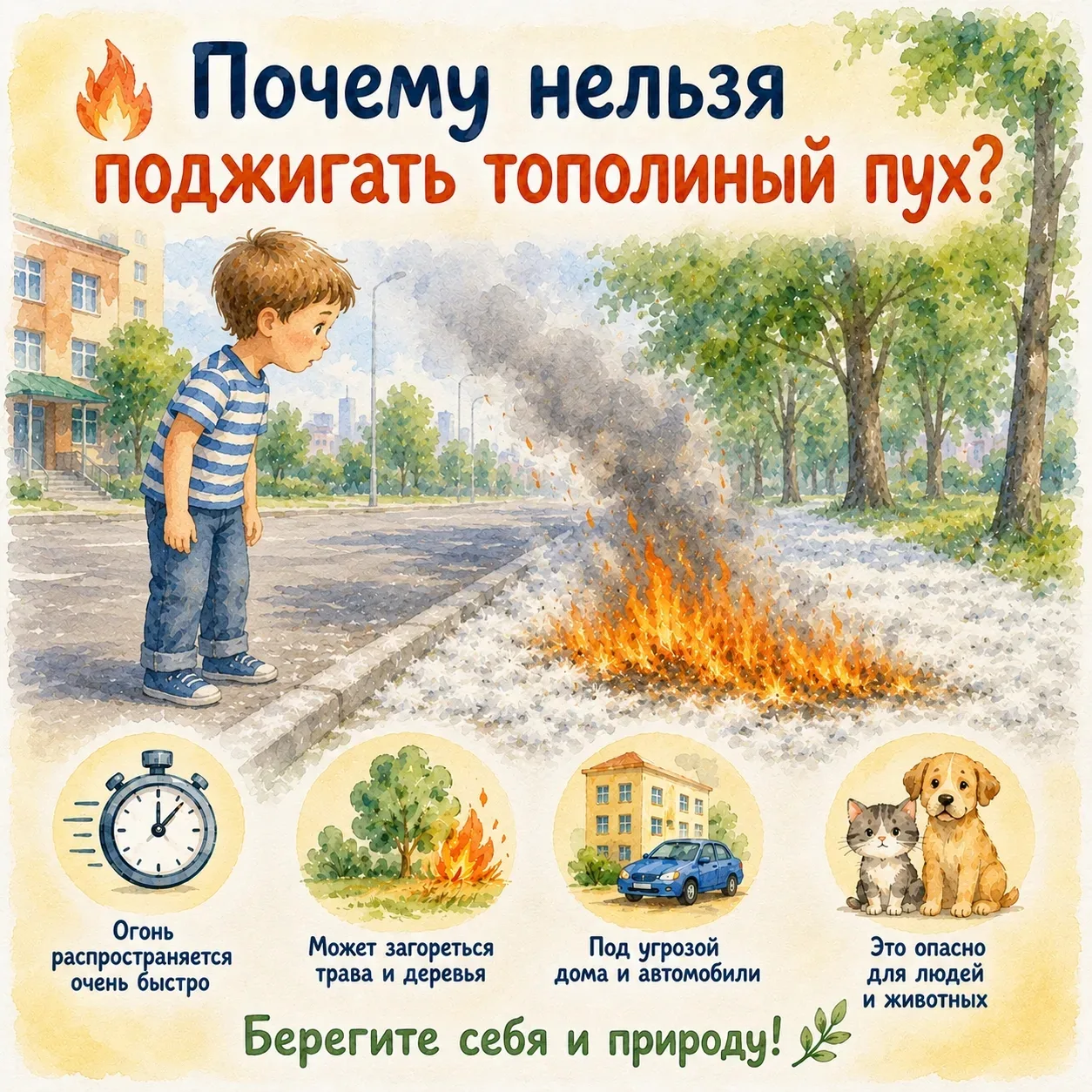 Лето, солнце и... тополиный пух 😁

Пуха на улицах становится всё больше, поэтому сейчас особенно ва