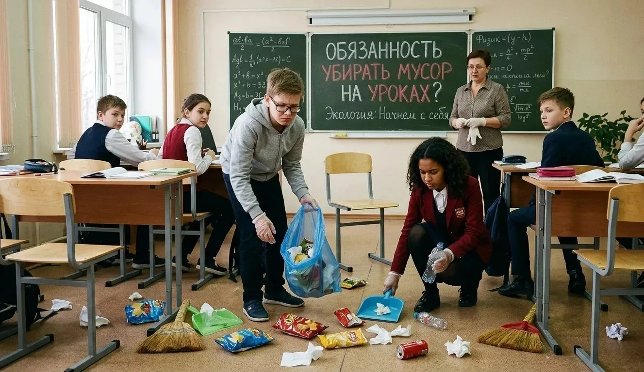 Школьников обяжут убирать мусор на уроках? 🤯
