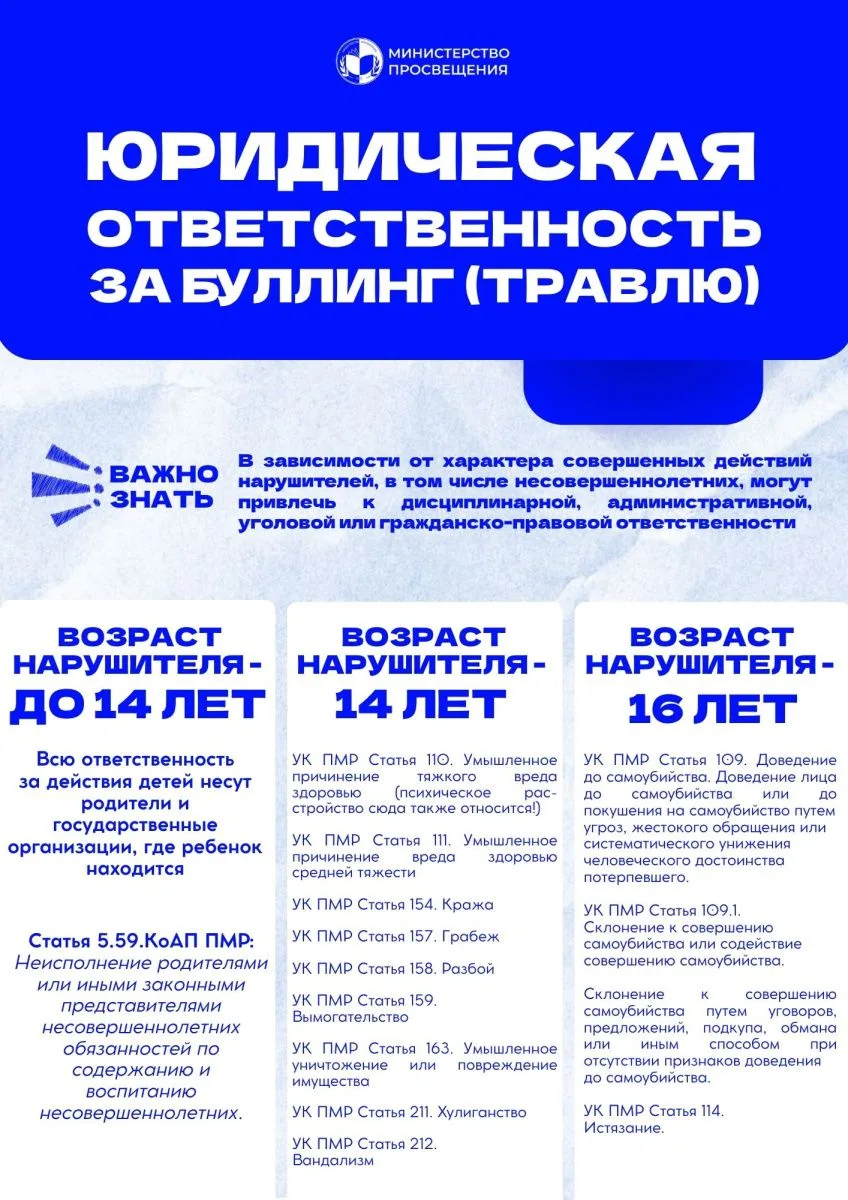 Юридическая ответственность за буллинг