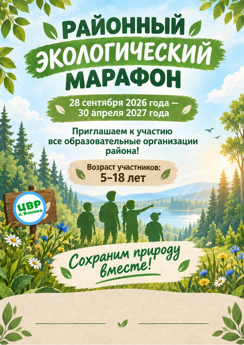 🌿С 28 сентября запущен муниципальный этап XIII краевого экологического марафона