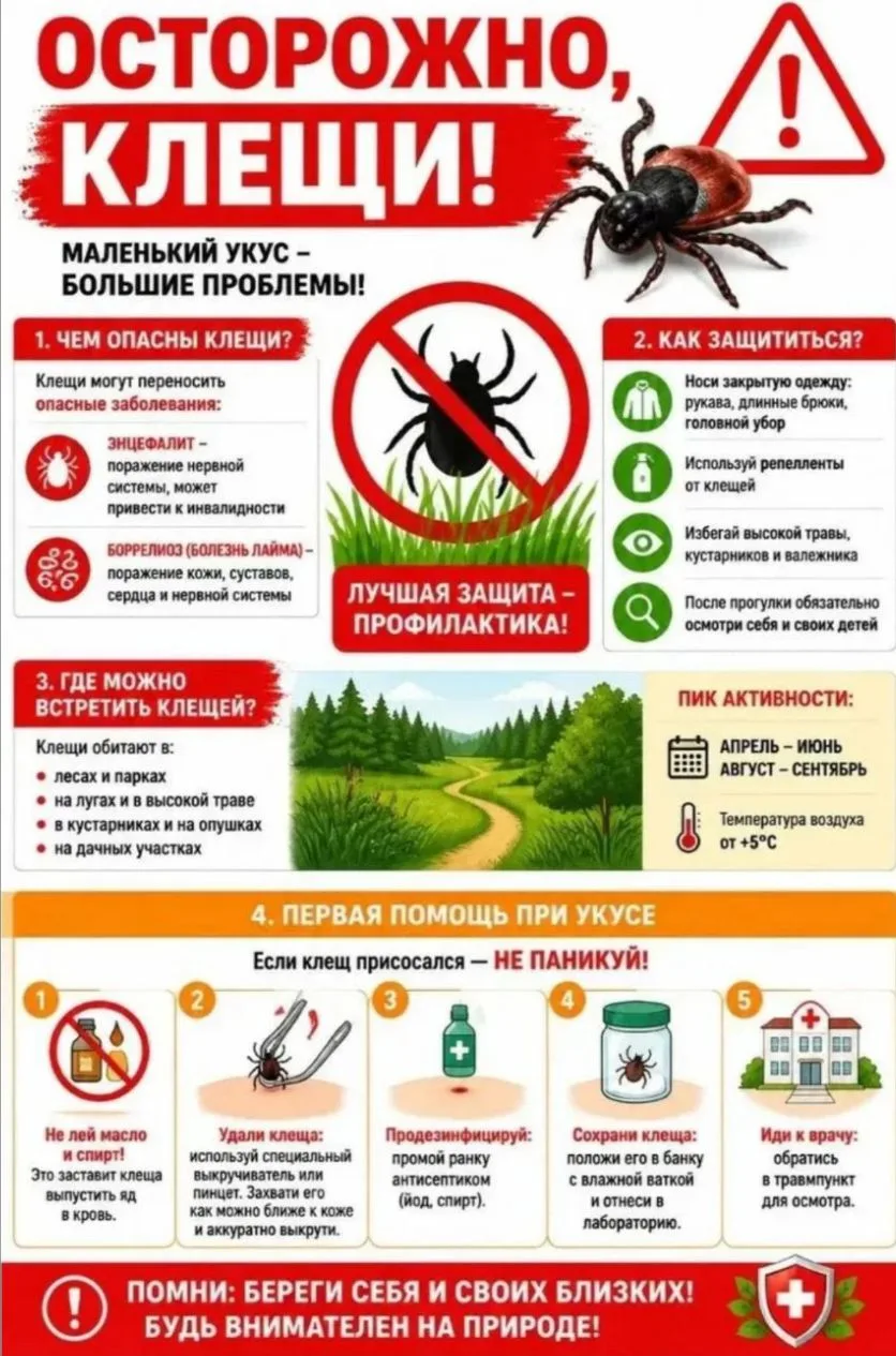 ☀ЛЕТО  - время прогулок, поездок, отдыха на природе.

🕷 Но вместе с тёплой погодой наступает и сезо