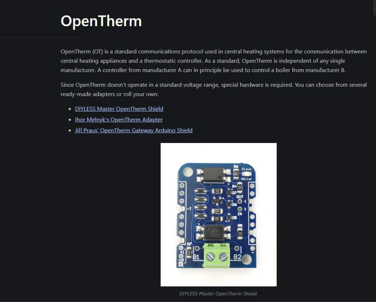 OpenTherm Shield: