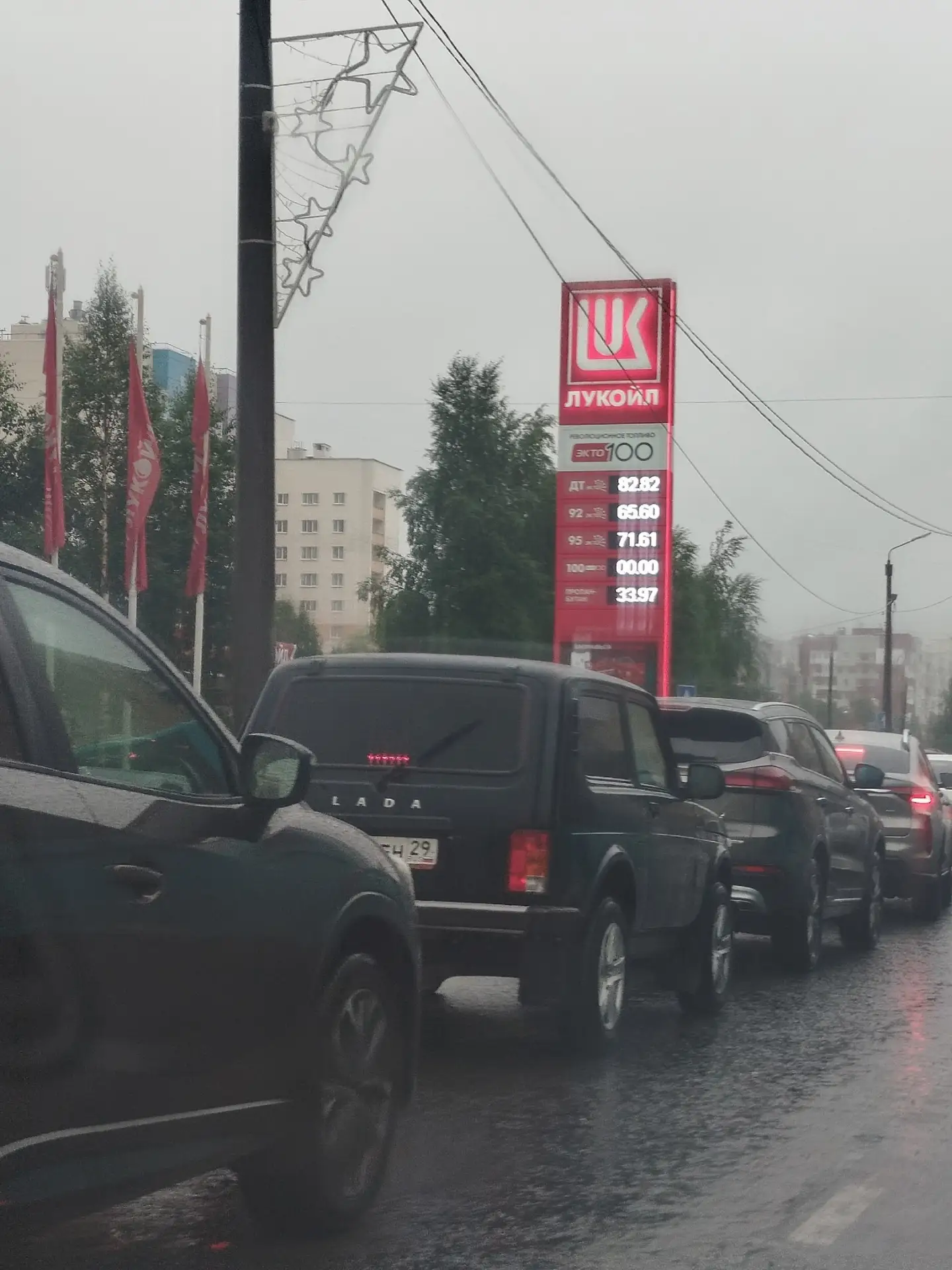 Северодвинск. Очередное утреннее обновление по наличию топлива на автозаправочных станц...