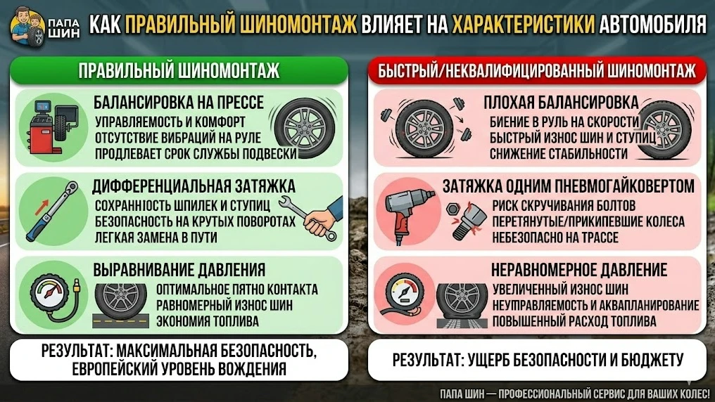 Почему «просто переобуться» — это не весь шиномонтаж? 🛠
Многие думают, что шиномонтаж — это простая