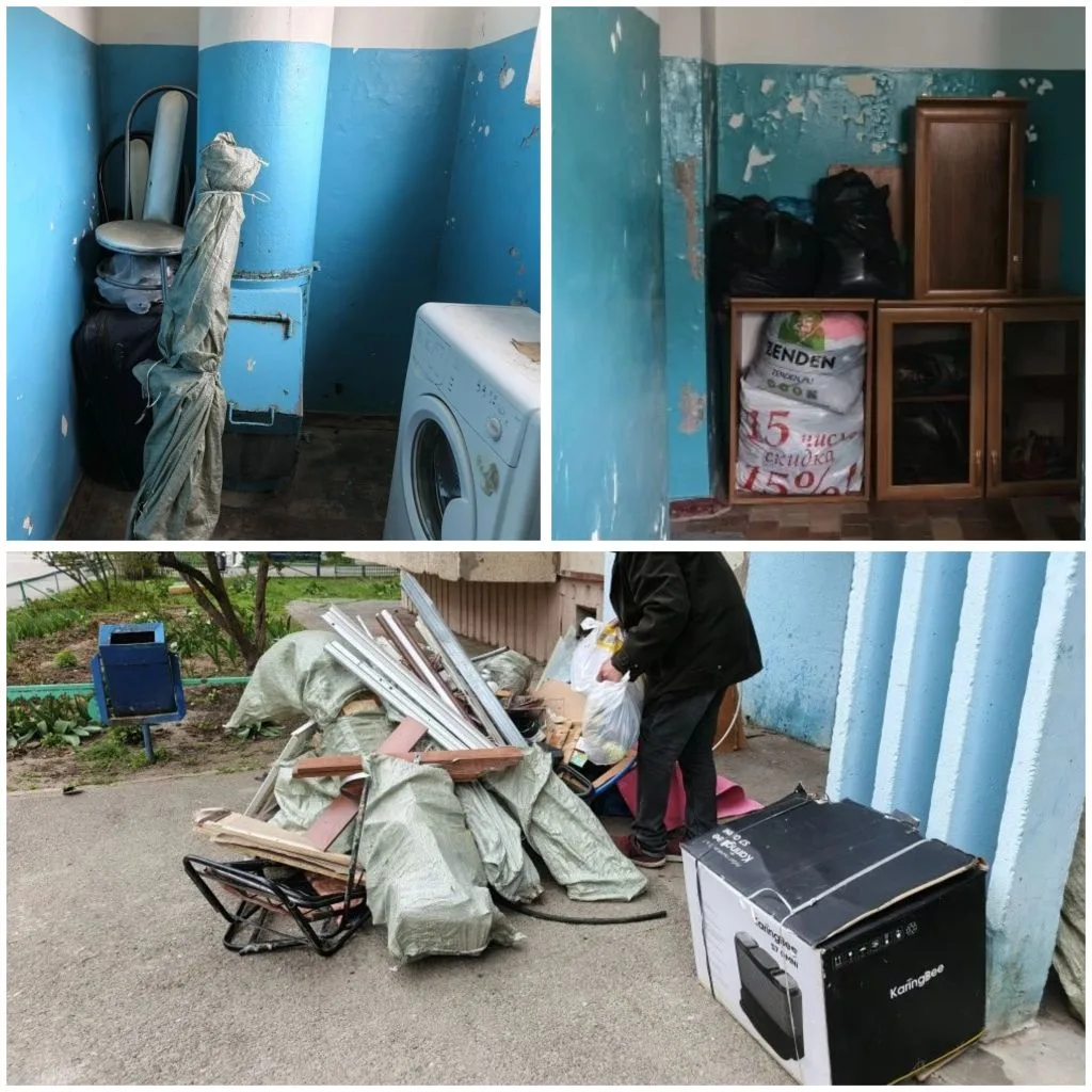 БВП, 32: проведена работа по расхламлению двух подъездов (общее имущество дома) от мног...