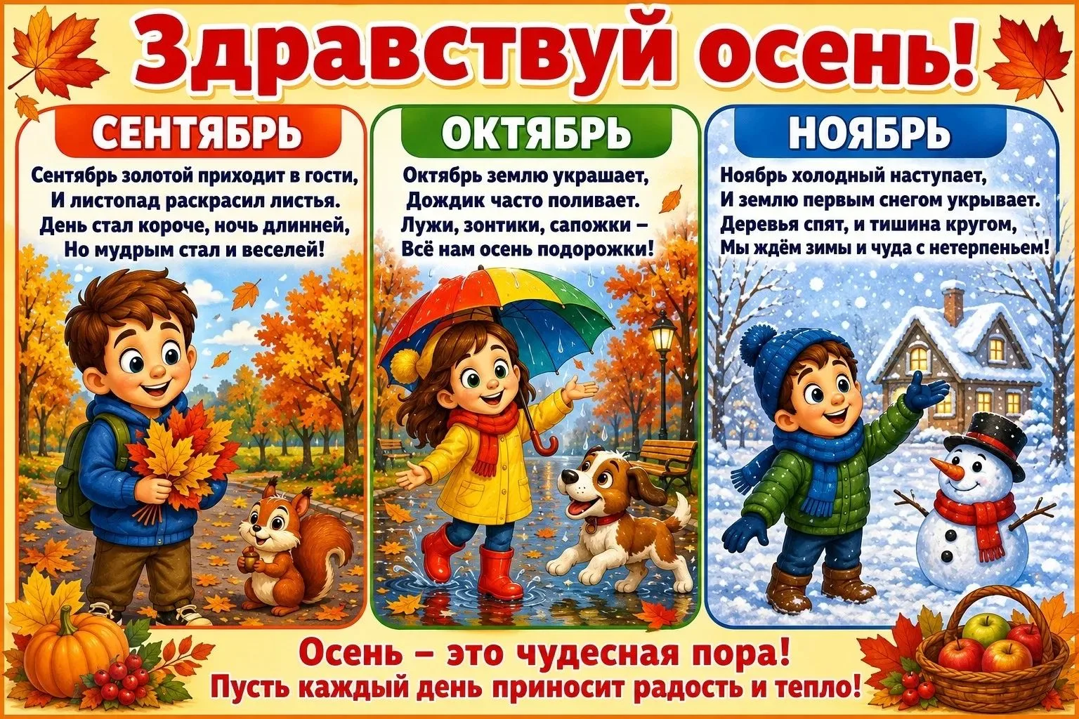 Скоро наступит осень 🍂 — чудесная пора, и это отличное время, чтобы вместе с ребёнком ...