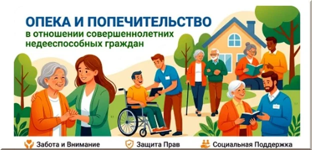 Опека и попечительство над совершеннолетними недееспособными гражданами.