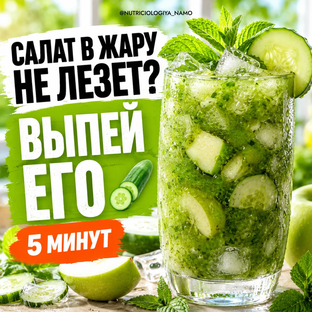 КОГДА САЛАТ ЕСТЬ ЖАРКО — ВЫПЕЙТЕ ЕГО 🥒