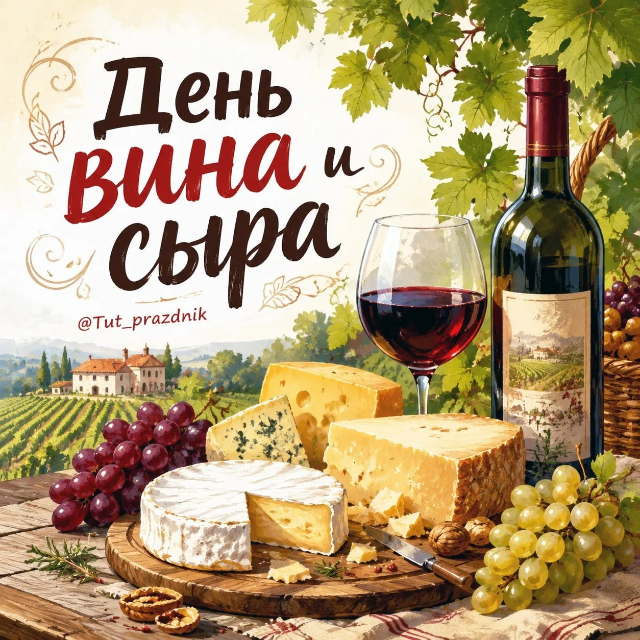 🧀🍷 25 июля — День вина и сыра 🍷🧀