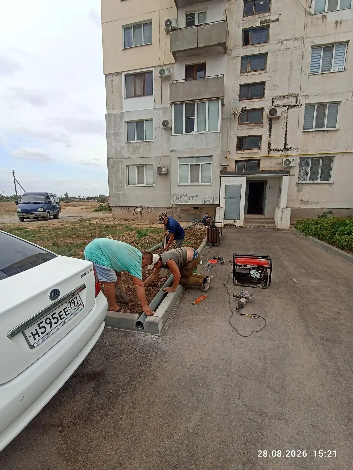 Отвод ливневых вод 28.08.26г. по ул. Крымская 3