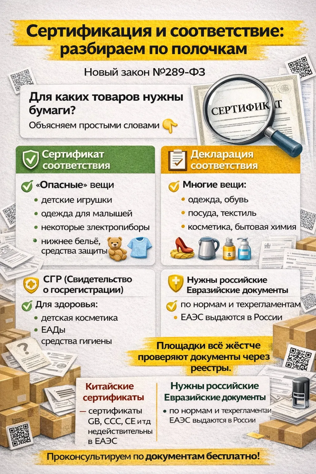 Друзья, сегодня разбираем один из самых частых вопросов от селлеров: сертификация и соо...