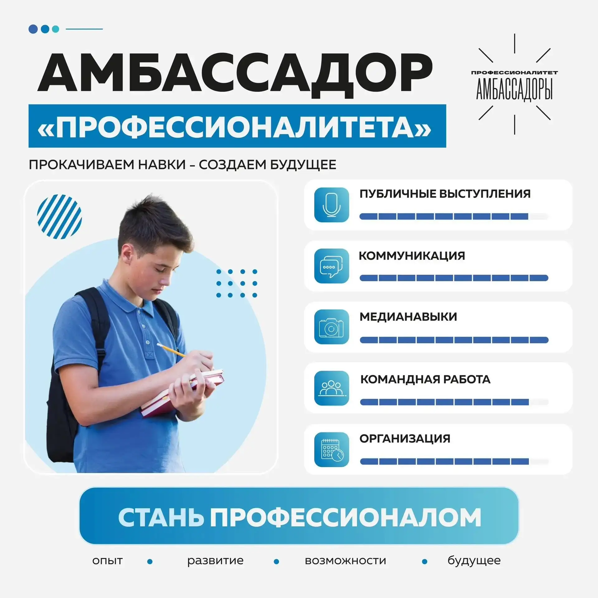 «Амбассадор — тоже профессия? Какие навыки даёт проект».