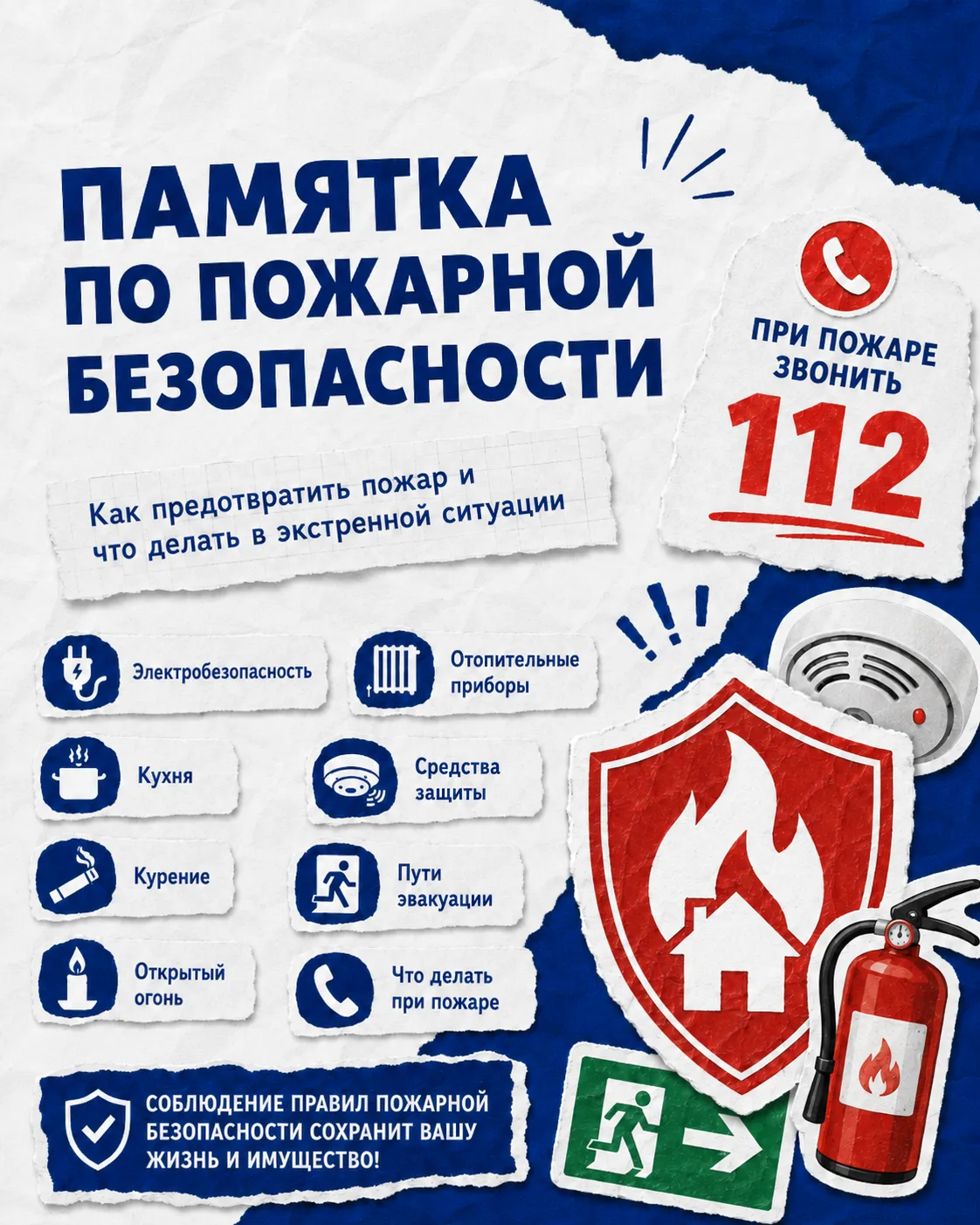 🔥 Пожарная безопасность дома: простые правила, которые важно соблюдать