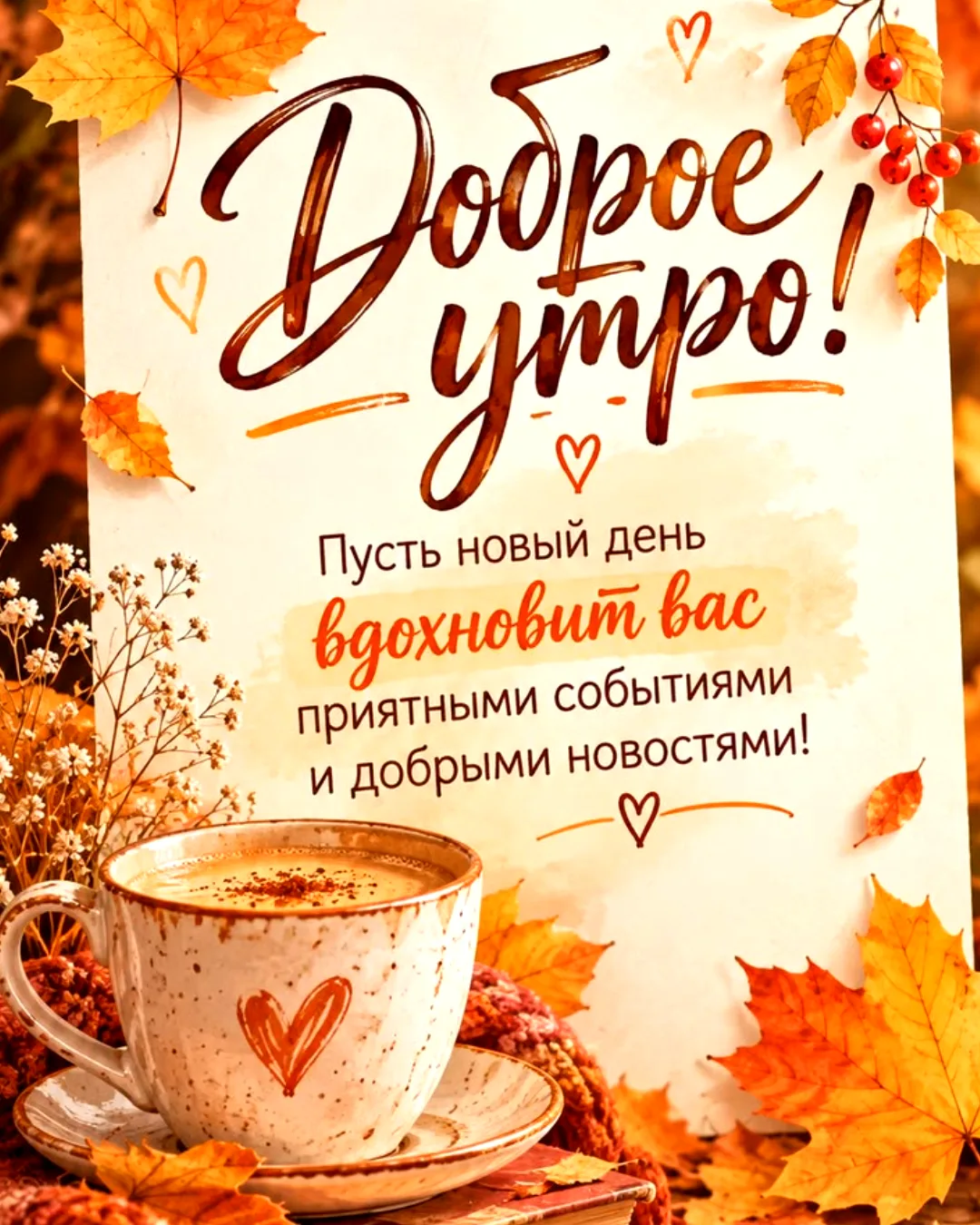 Пусть утро будет ароматным и бодрящим! Доброе утро!