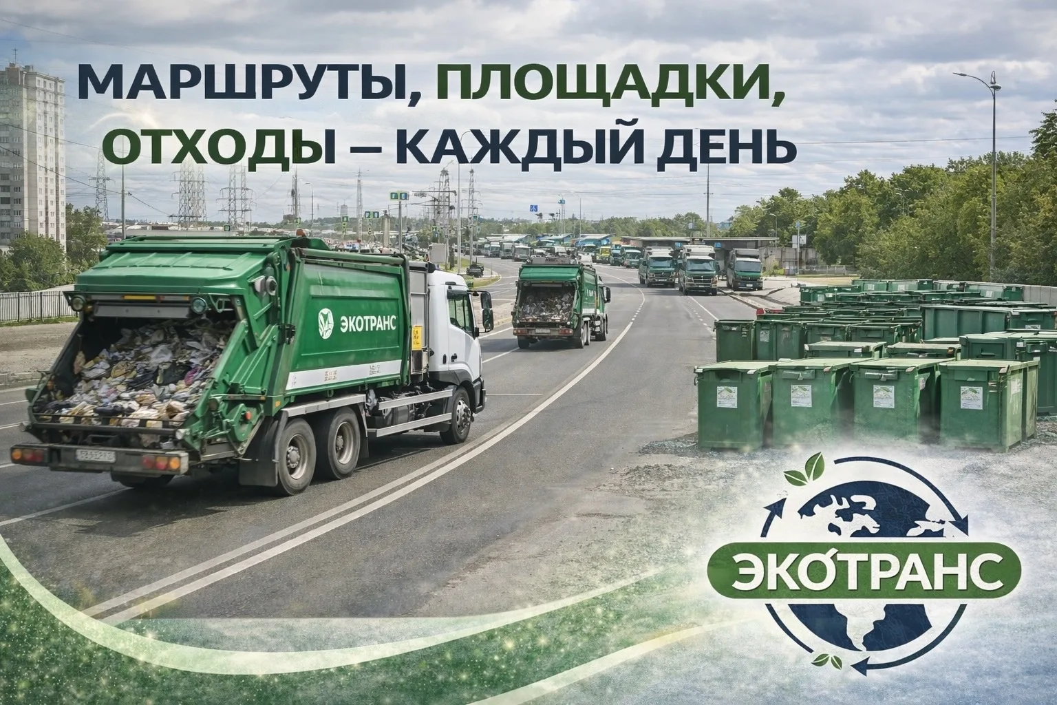За один день система обрабатывает десятки маршрутов, сотни контейнерных площадок и тонн...