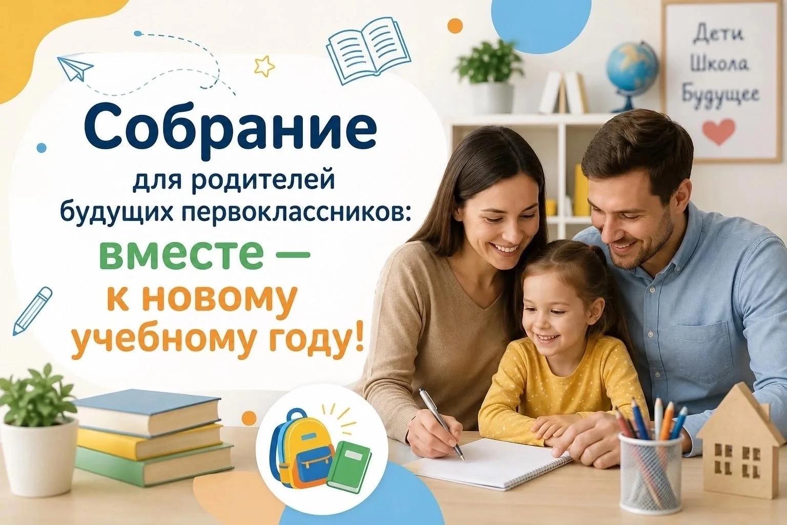 Уважаемые родители будущих первоклассников!
Приглашаем Вас на организационное собрание, которое сост