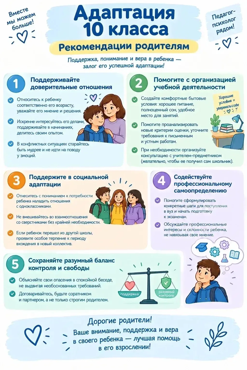 📌Памятка для родителей десятиклассников