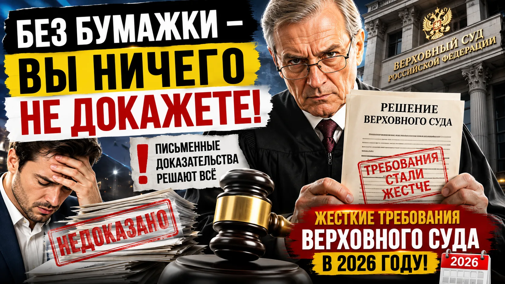 Ошибка 13/100. Думать, что в суде достаточно просто рассказать свою версию событий.
