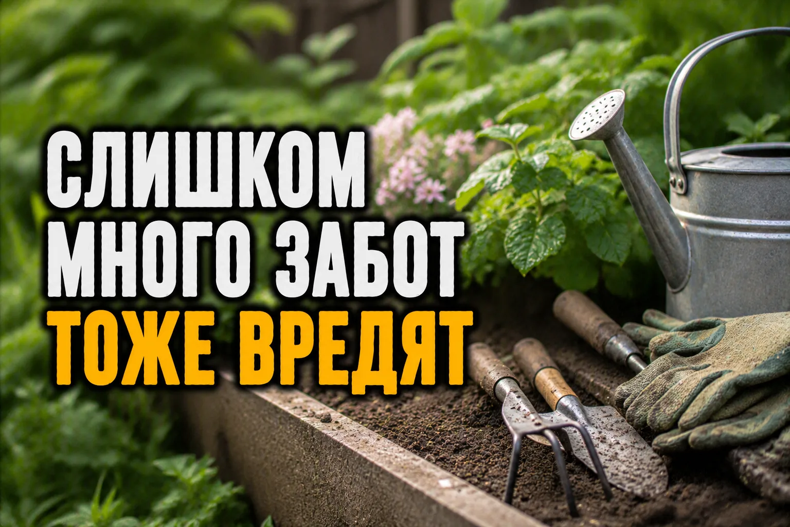 Слишком много забот тоже вредят

Хочется помочь растению.

Полить.

Подкормить.

Подрыхлить.

Но пос