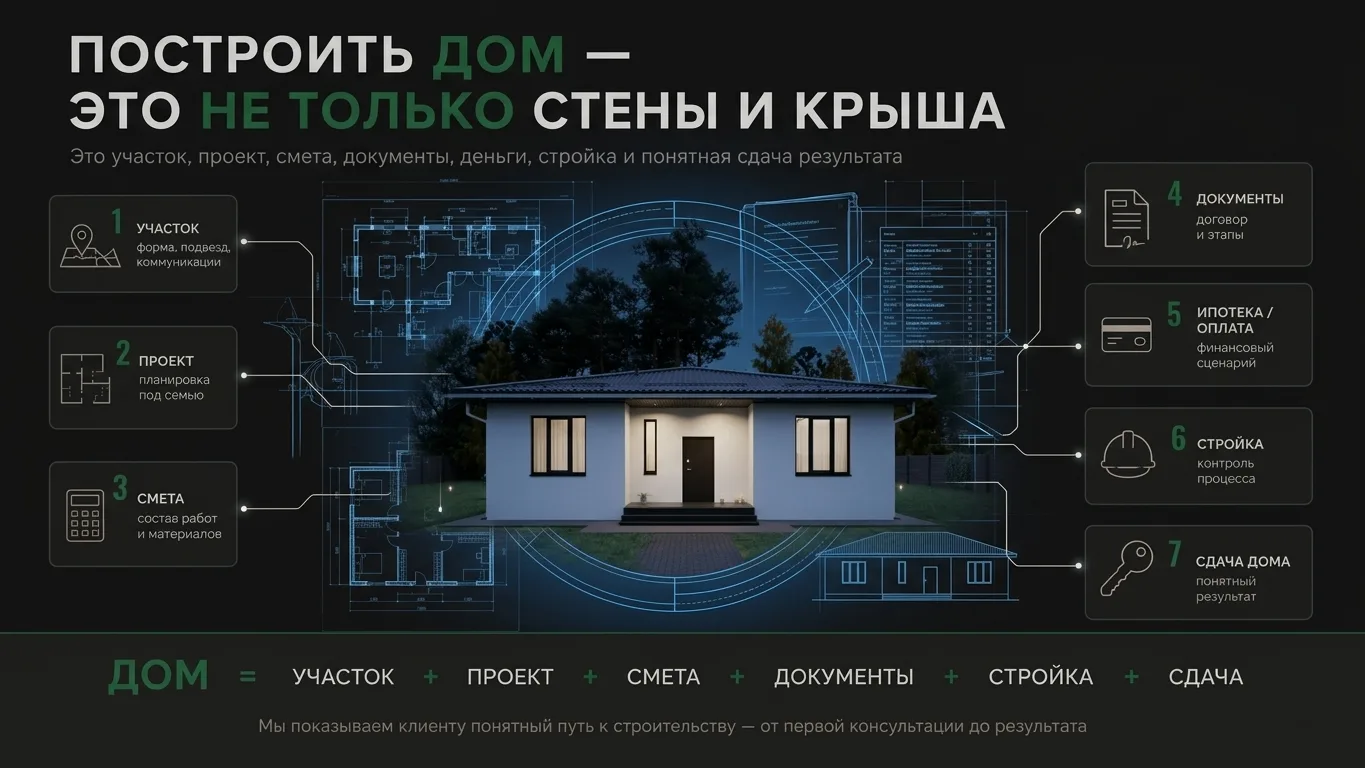 Многие думают, что строительство дома начинается с выбора красивого проекта. Но на самом деле всё на