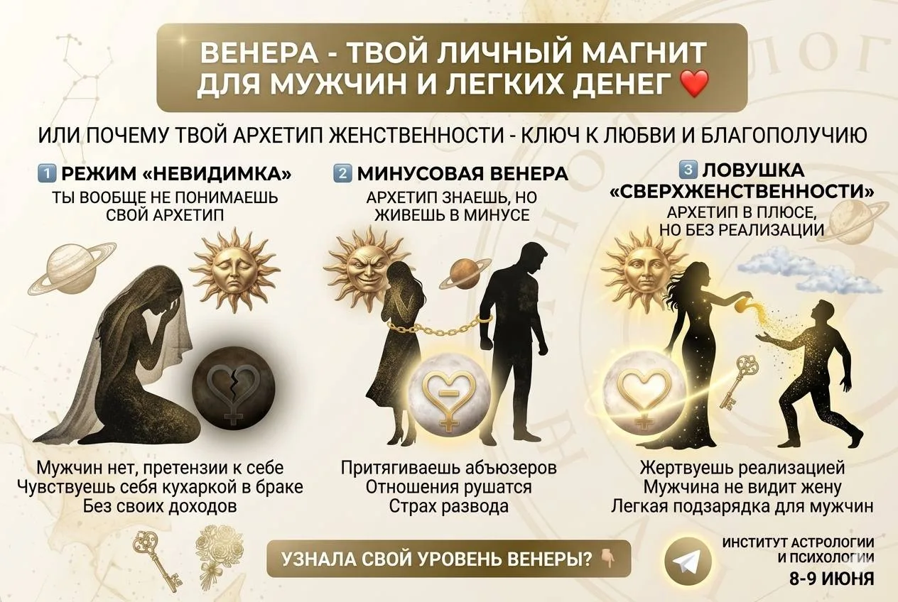ВЕНЕРА - ТВОЙ ЛИЧНЫЙ МАГНИТ ДЛЯ МУЖЧИН И ЛЕГКИХ ДЕНЕГ ❤️