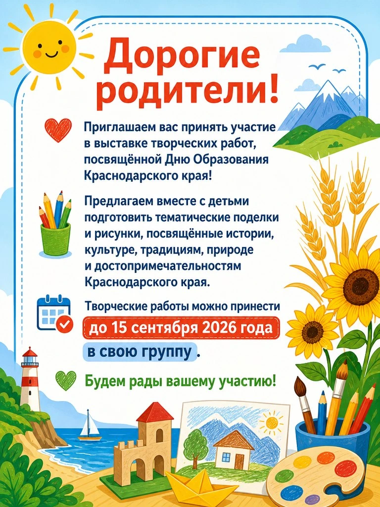 🎨 Приглашаем принять участие в выставке творческих работ!
