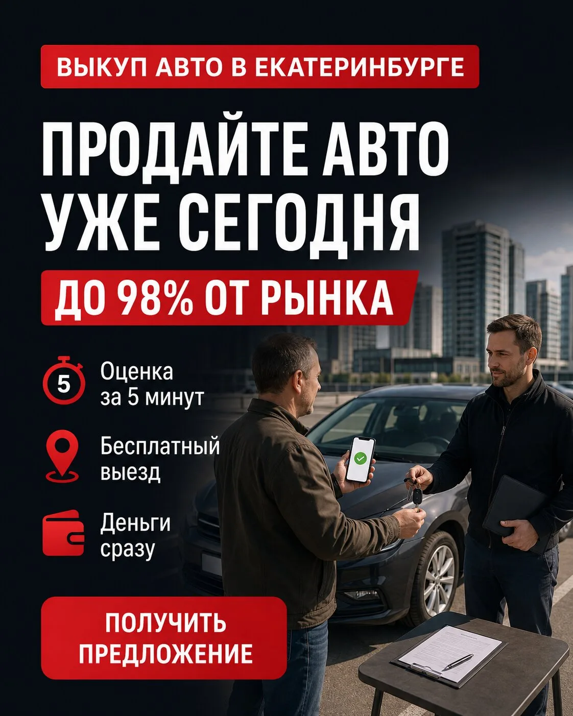 Ваш автомобиль может быть продан уже сегодня