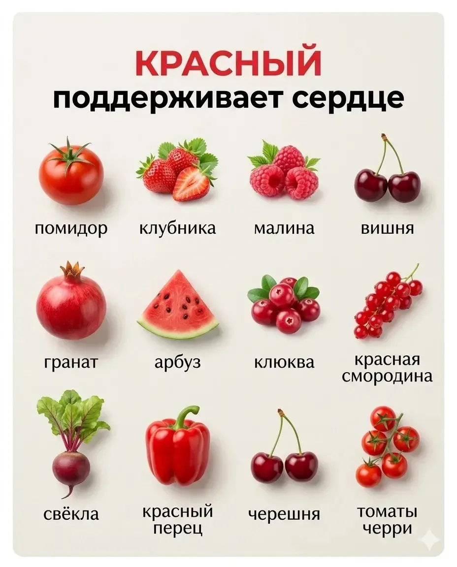 Цвет твоей еды влияет на твое здоровье сильнее, чем ты думаешь 👇  Это не просто «красиво на тарелке»