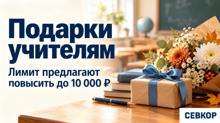 Лимит стоимости подарков учителям предложили увеличить до 10 тысяч рублей