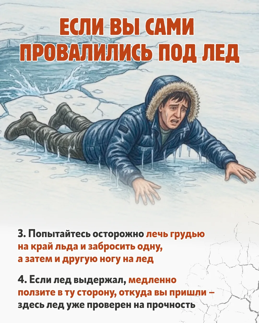 Не выходите на лед весной – это опасно для жизни и здоровья.