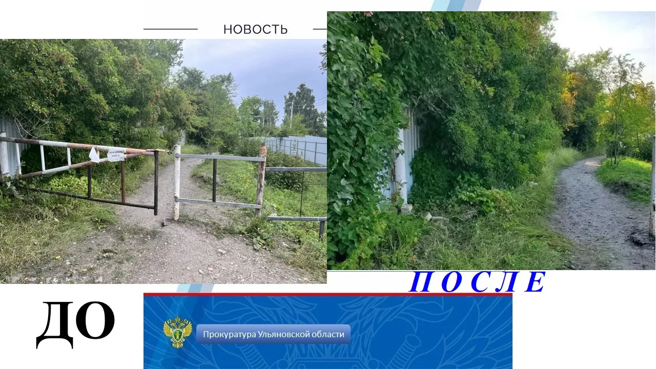 🔔 Прокуратура Ульяновского района защитила права граждан на свободный доступ к реке Волге