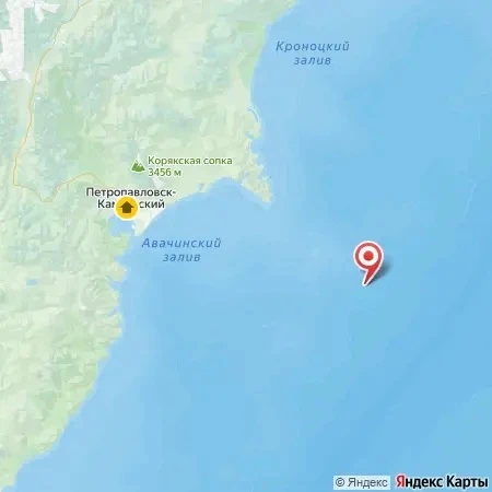 У берегов Камчатки произошло землетрясение магнитудой 5,5