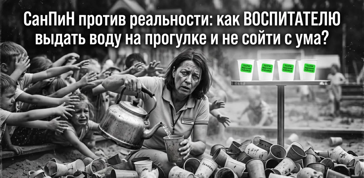 💧 СанПиН против реальности: как ВОСПИТАТЕЛЮ выдать воду на прогулке и не сойти с ума?