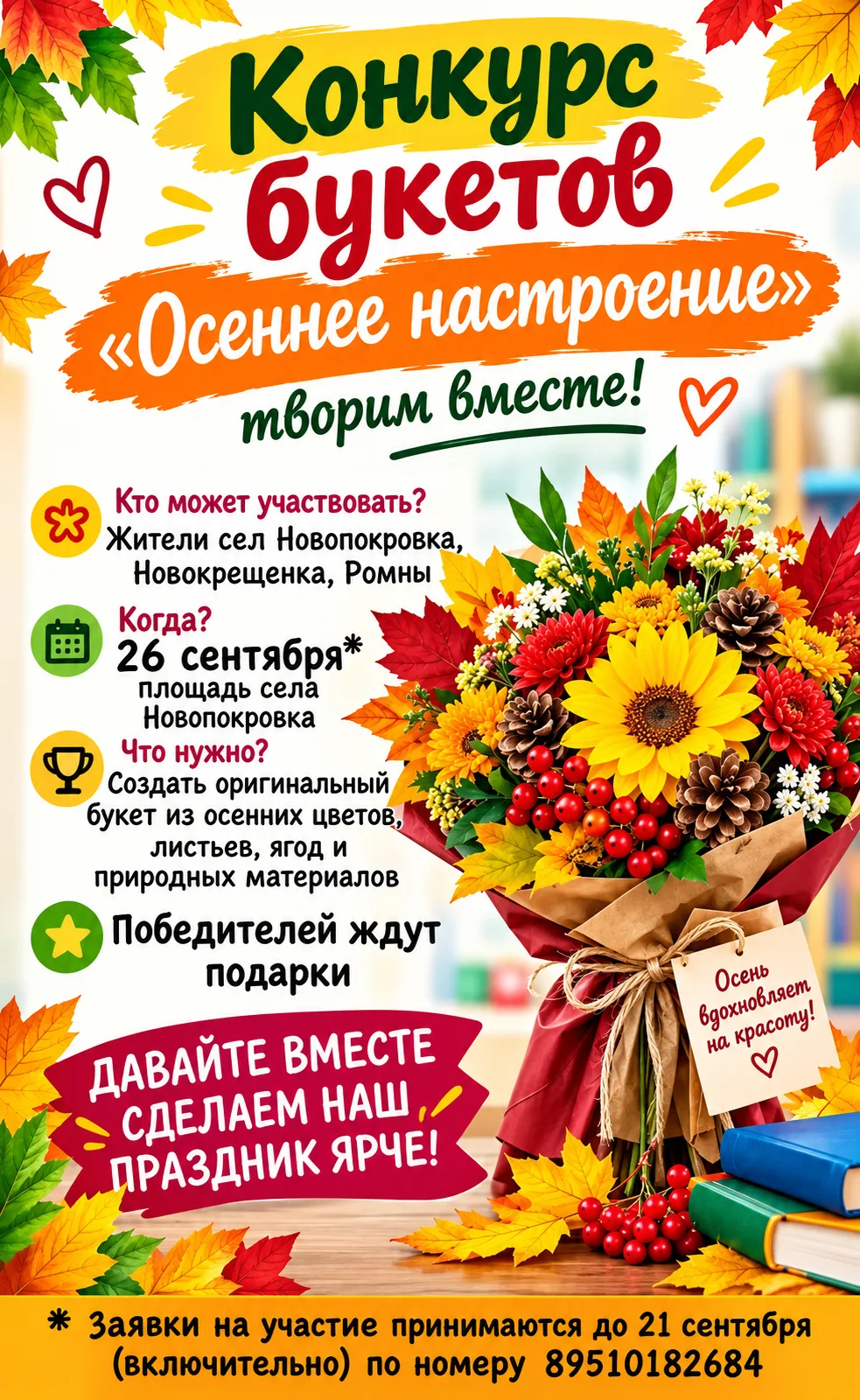 Село Новопокровка приглашает поучаствовать в конкурсах🎃