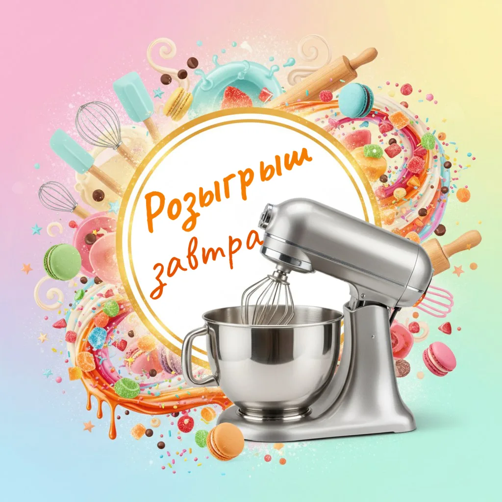 Завтра в нашем Клубе - день, которого ждали все 🎉  Разыгрываем планетарный миксер или шоколад Calleb