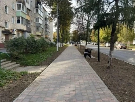 Пешеходную зону благоустроили на Лесной улице в Балабанове