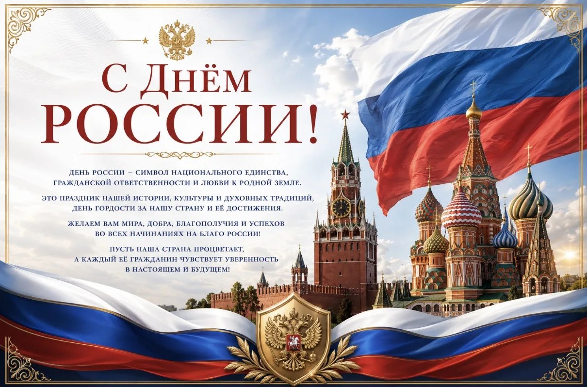 🇷🇺 С Днём России!

Сегодня мы отмечаем День России — праздник, который символизирует единство наше