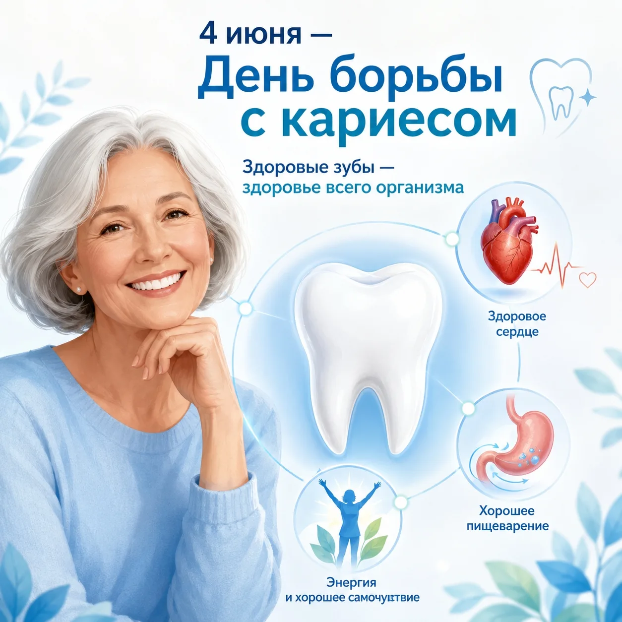 🦷 4 июня – Всемирный день борьбы с кариесом