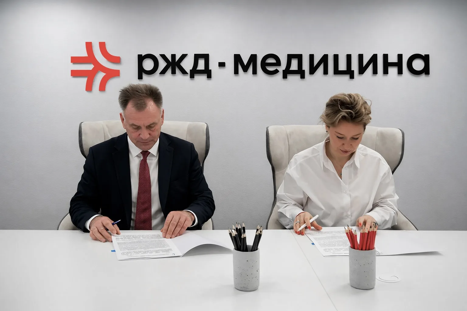 "В приоритете – здоровье сотрудников!» Между «РЖД-Медицина» и Спецсвязью России было подписано важно