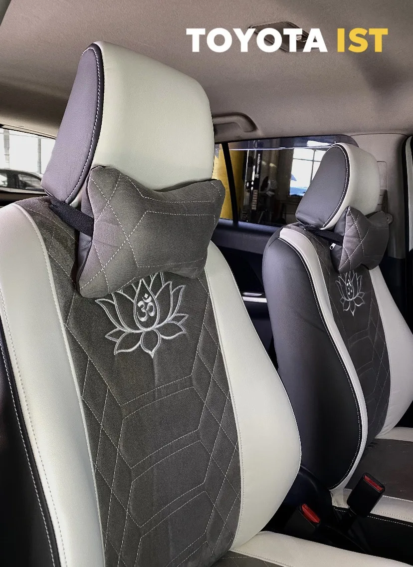 Работали с салоном 
Toyota Ist в 110 кузове😉

Для этого проекта мы - 
• сшили модельные чехлы с кра