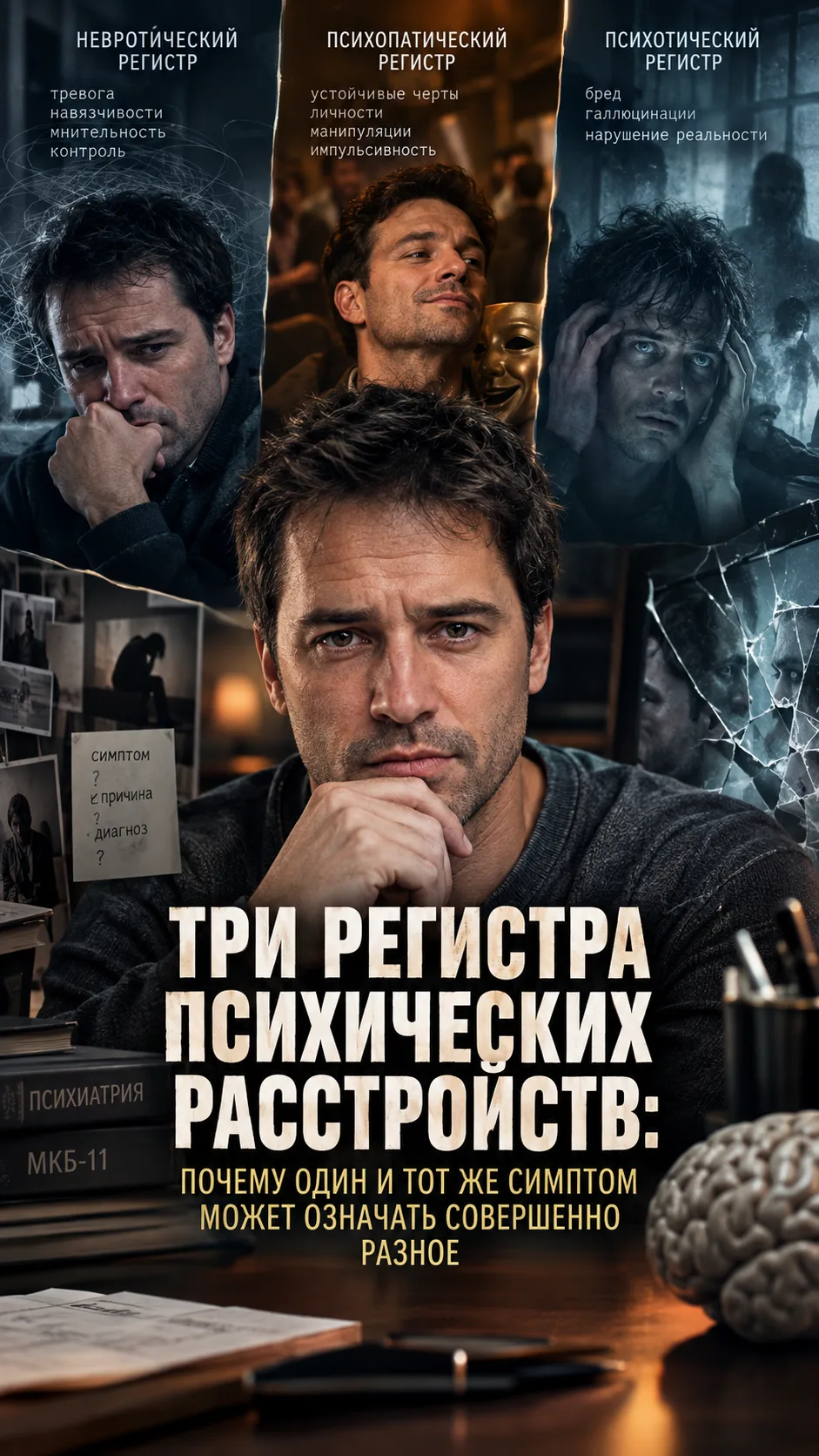 🧠 Три регистра психических расстройств: почему один и тот же симптом может означать со...