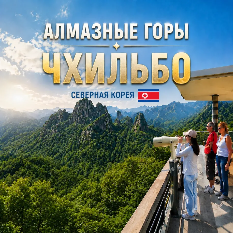 🏔АЛМАЗНЫЕ ГОРЫ ЧХИЛЬБО - приграничный тур в КНДР с посещением корейских семей

🚌 Маршрут: Владивос