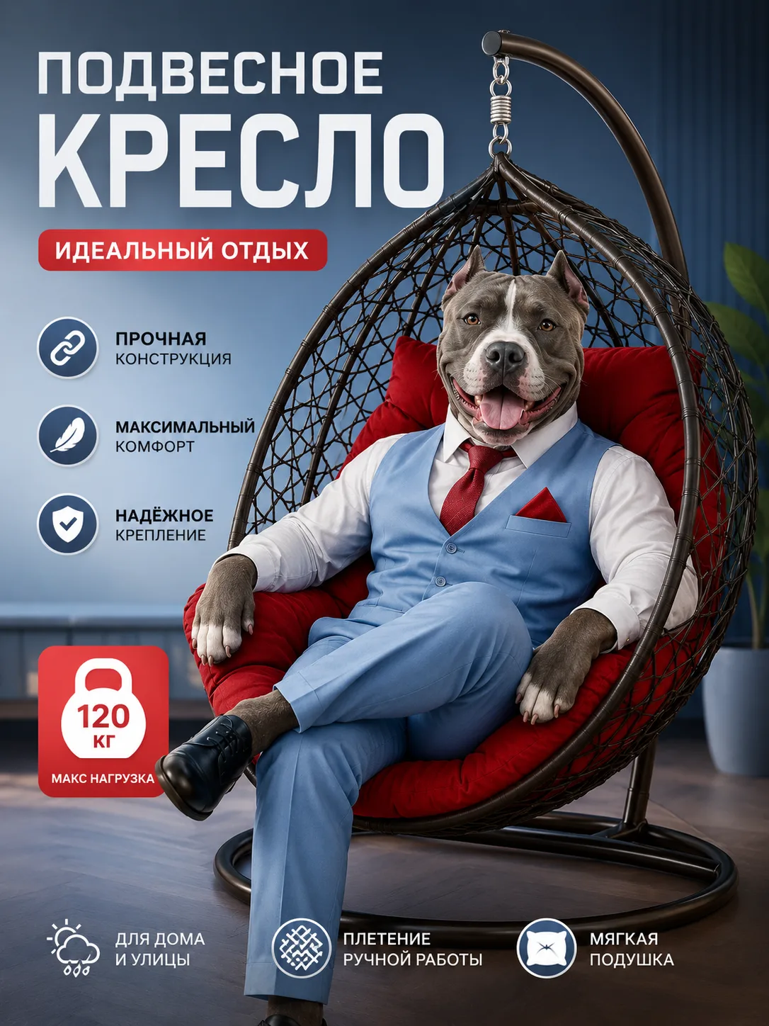 🛒 Кресло подвесное "кокон" (с WB кошельком, с подпиской)
