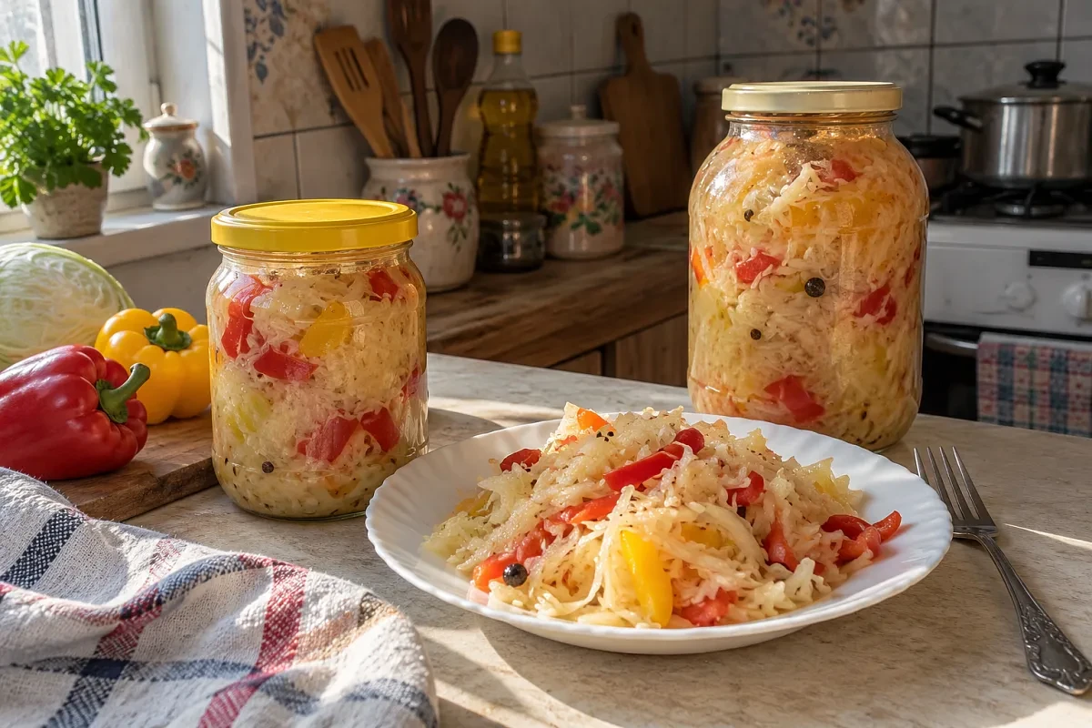 Капуста с яблоками, брусникой и перцем: сочная и хрустящая