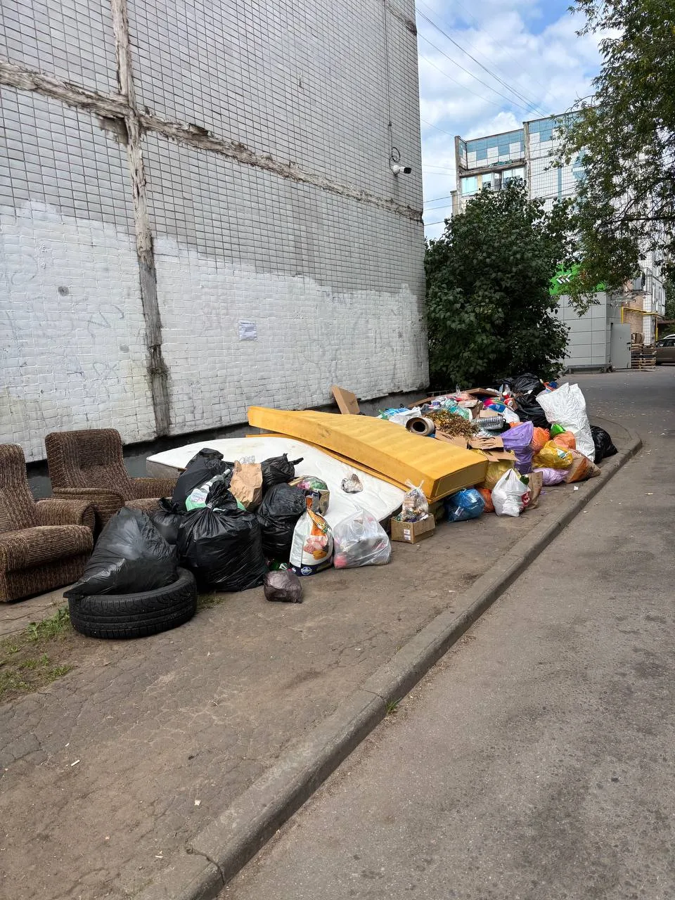 В Опалихе на улице Мира, 7 после переноса контейнерной площадки неожиданно появилась......