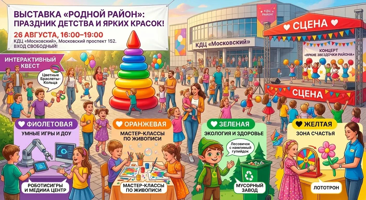 🎨 Ура! Ещё один дошкольный день на выставке «Родной район»: праздник детства и ярких к...